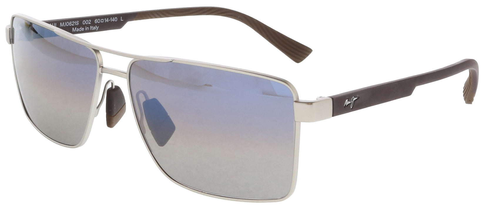 Maui Jim MJ0621S002 Silver Blue Aviator Sunglasses by Premium Metal