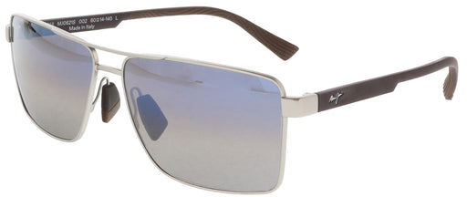 Maui Jim MJ0621S002 Silver Blue Aviator Sunglasses by Premium Metal