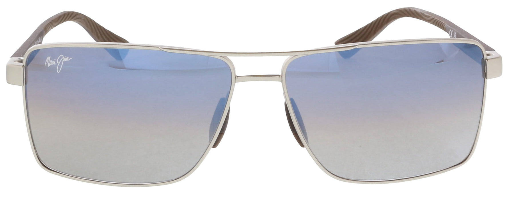 Maui Jim MJ0621S002 Silver Blue Aviator Sunglasses by Premium Metal