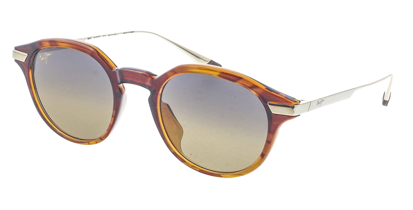 Maui Jim MJ0622S002 Sunready Havana bronze round sunglasses polished metal