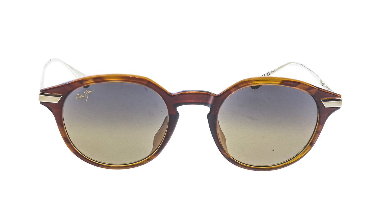 Maui Jim MJ0622S002 Sunready Havana bronze round sunglasses polished metal