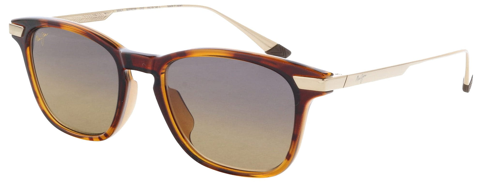 Maui Jim MJ0623S002 Manaolana Unisex Square Sunglasses Havana / Bronze