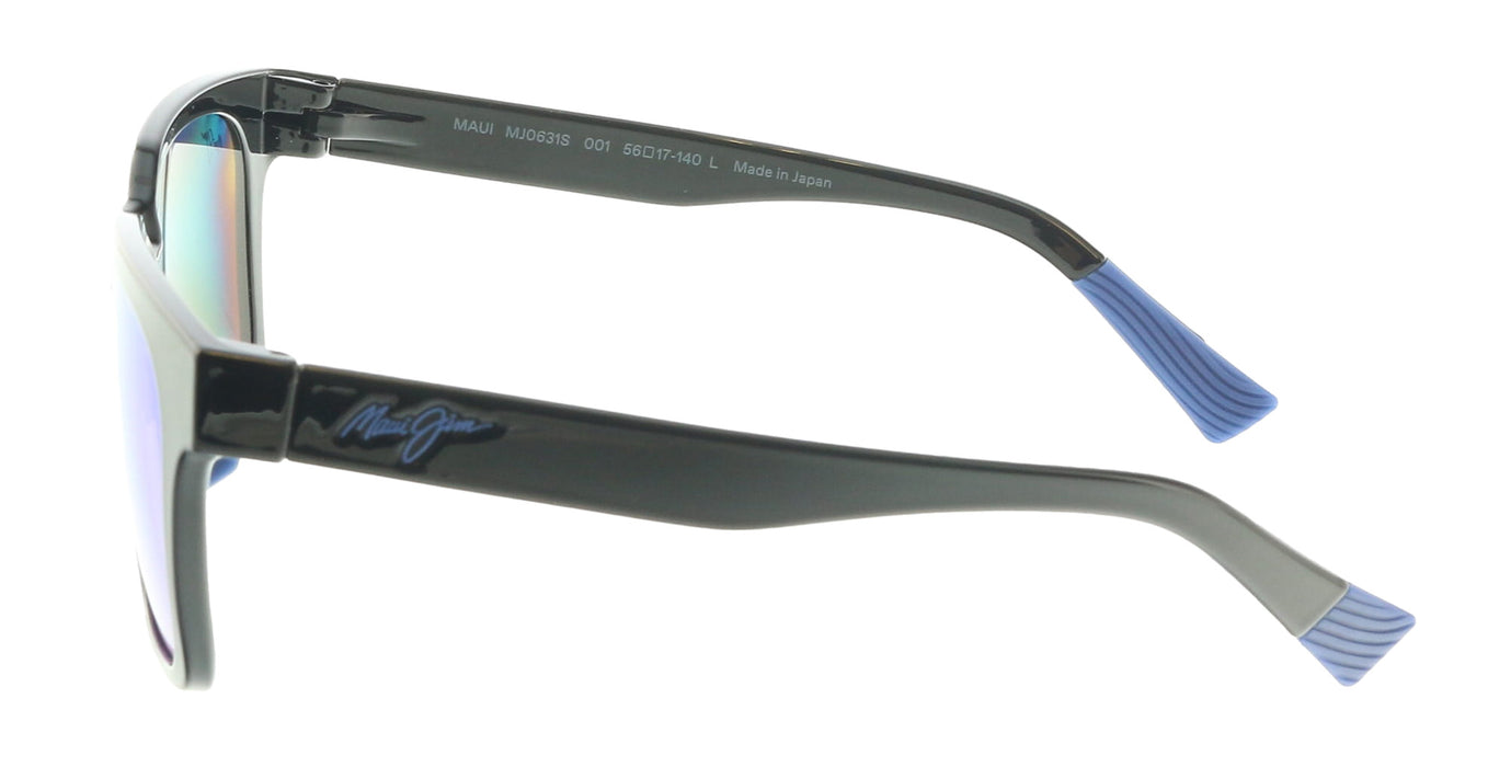 Maui Jim MJ0631S001 Square Polarized Sunglasses Matte Black Frame