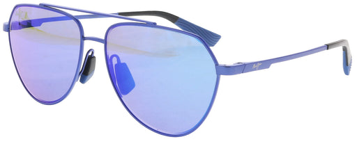 Maui Jim MJ0634S003 Waiwai Aviator Sunglasses Matte Transparent Blue Frame