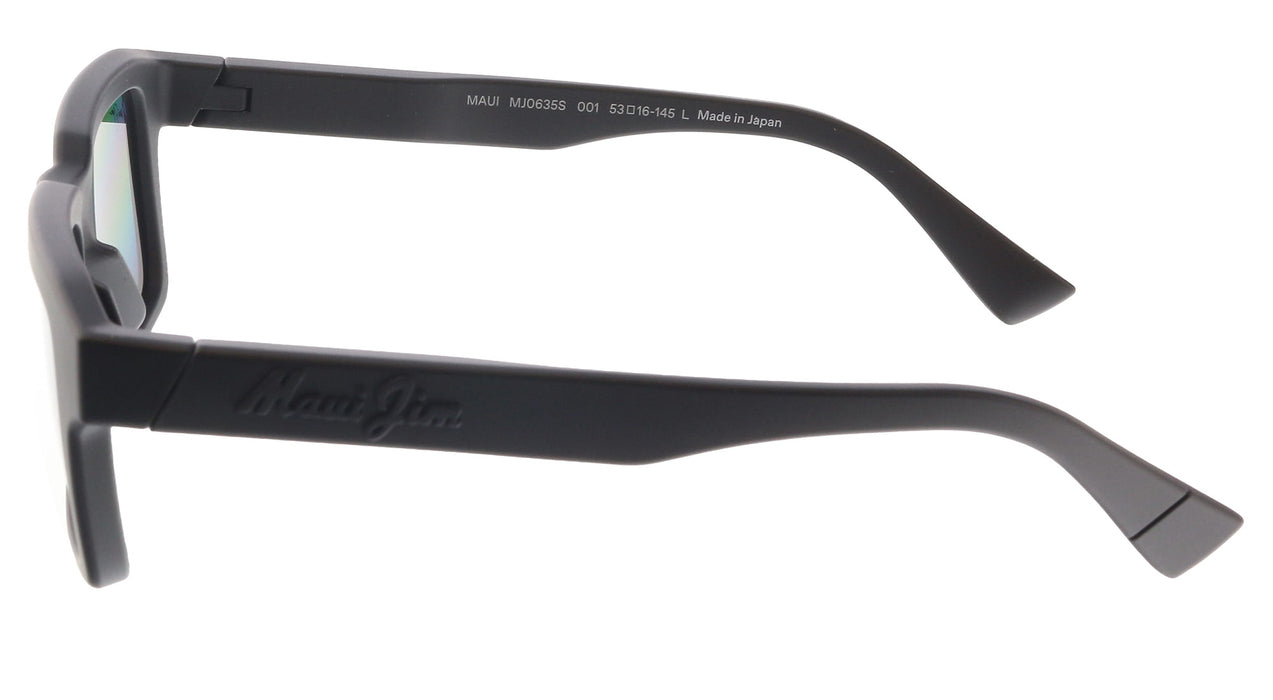 Maui Jim MJ0635S001 Kahiko Square Polarized Sunglasses Matte Black Frame