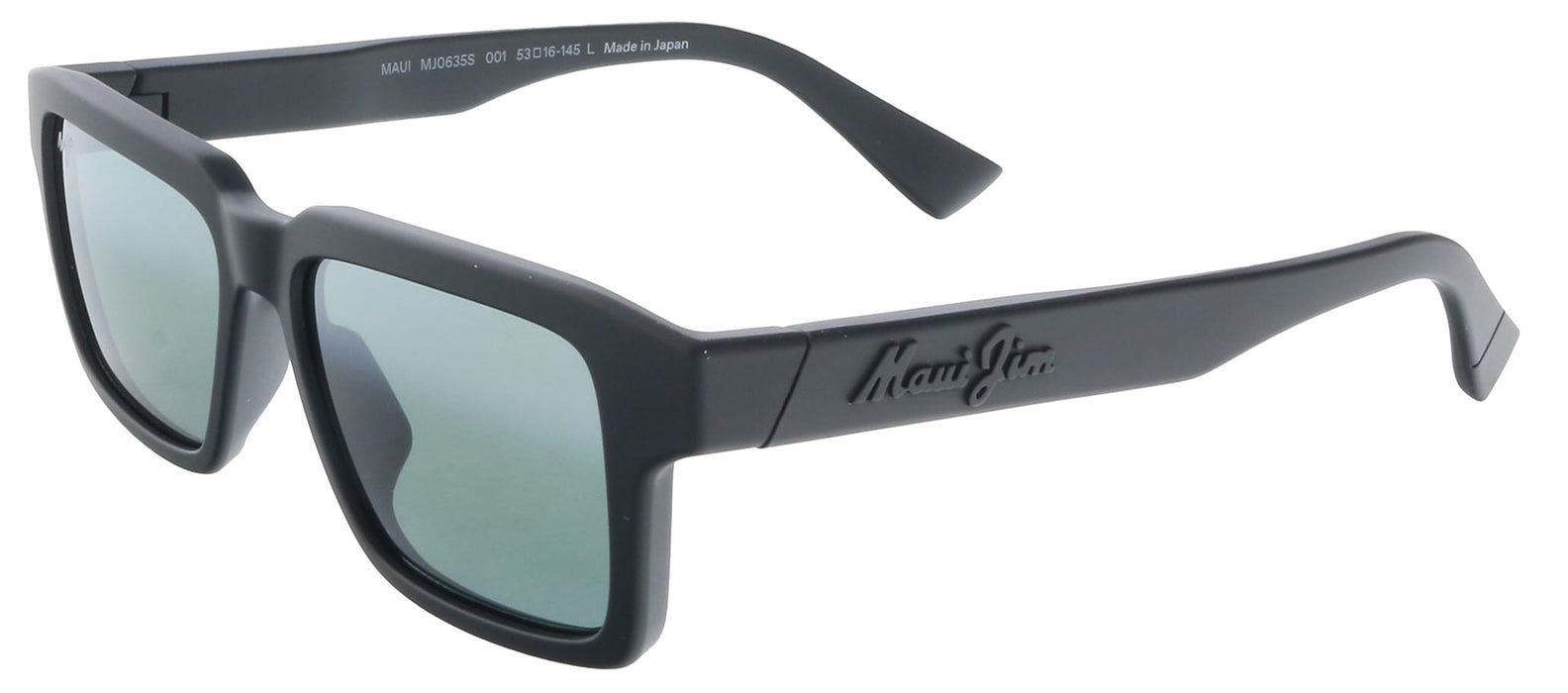 Maui Jim MJ0635S001 Kahiko Square Polarized Sunglasses Matte Black Frame
