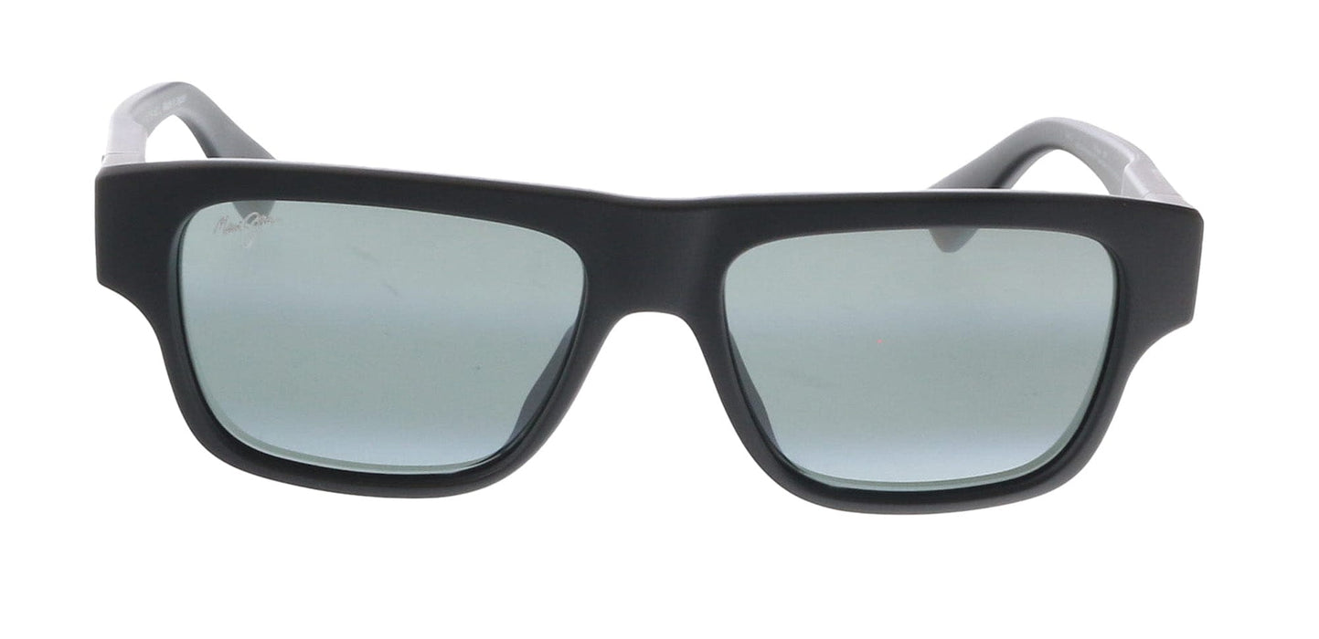 Maui Jim MJ0638S001 Square Polarized Sunglasses Matte Black Frame