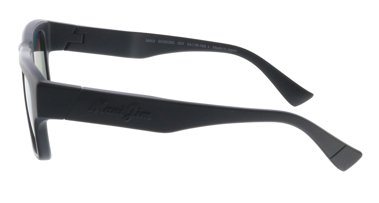 Maui Jim MJ0638S001 Square Polarized Sunglasses Matte Black Frame
