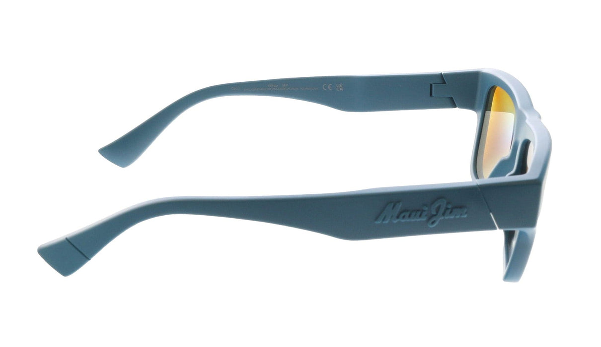 Maui Jim MJ0638S003 Square Polarized Sunglasses Matte Petrol Blue Frame