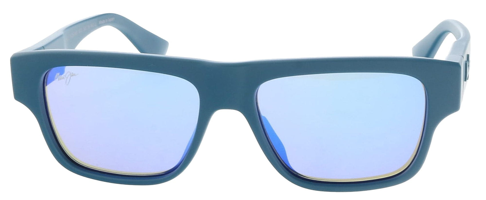 Maui Jim MJ0638S003 Square Polarized Sunglasses Matte Petrol Blue Frame