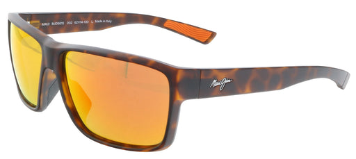 Maui Jim MJ0661S002 Havana WrapAround Sunglasses LavaRed Mirror