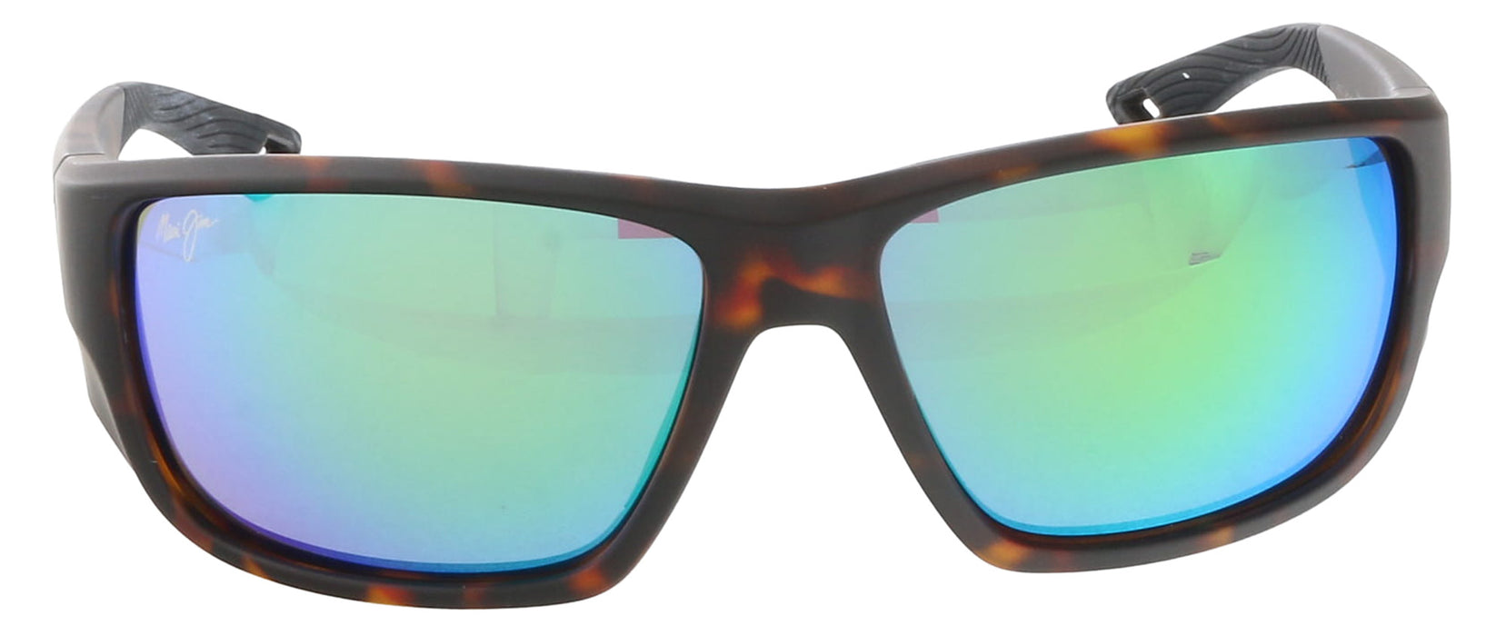 Maui Jim MJ0663S004 Brown Square Wrap Sunglasses Green Mirror