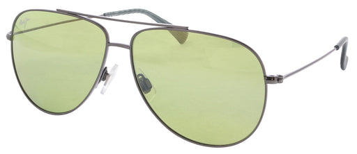 Maui Jim MJ0665S002 Titanium Aviator Sunglasses Green Gradient Polarized