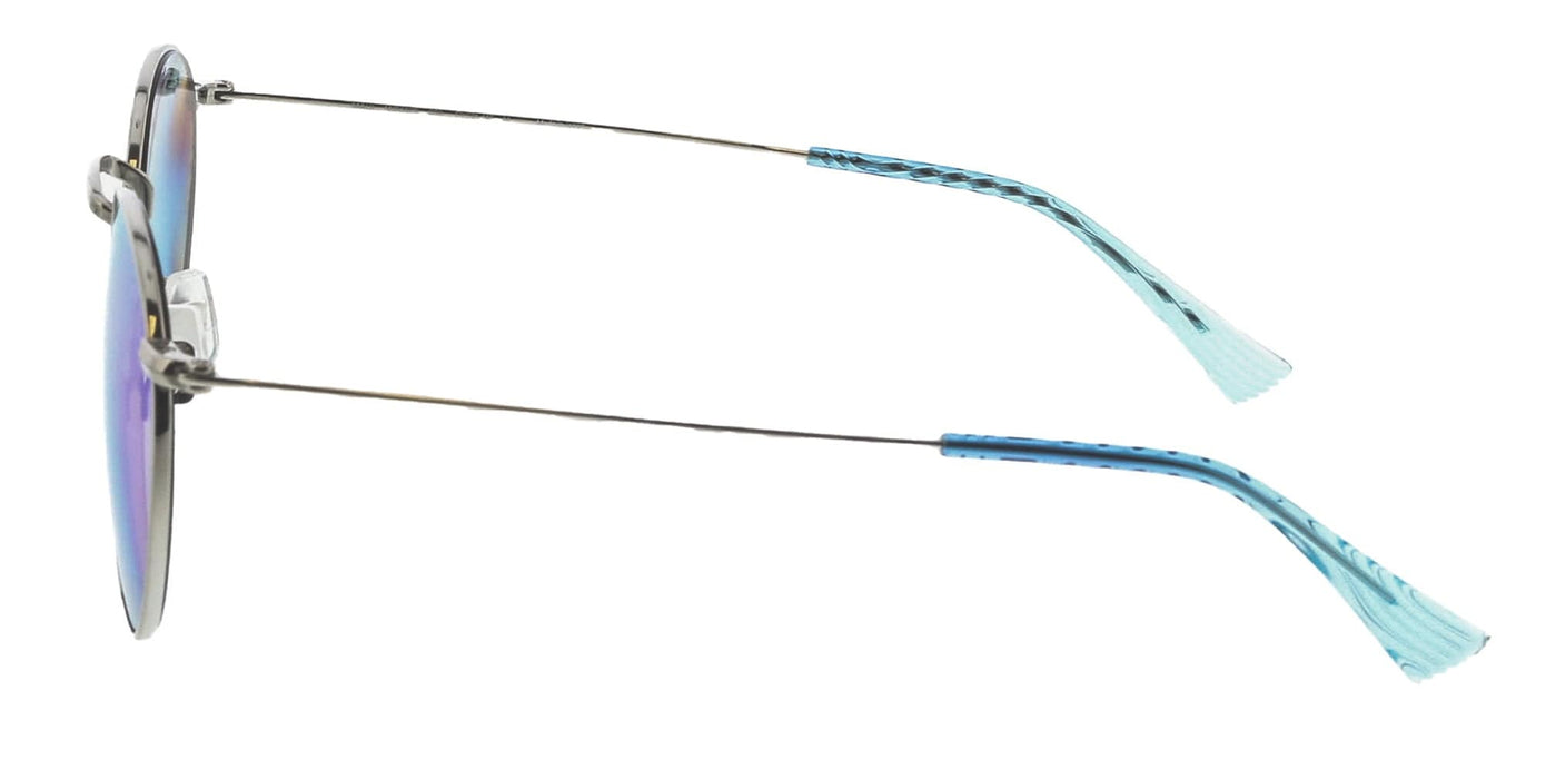 Maui Jim MJ0667S003 Silver Round Sunglasses Blue Hawaii Mirror