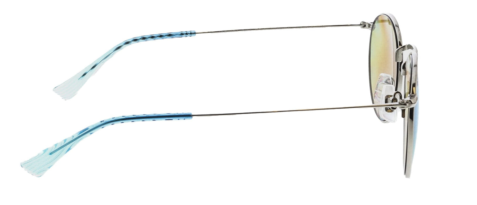 Maui Jim MJ0667S003 Silver Round Sunglasses Blue Hawaii Mirror