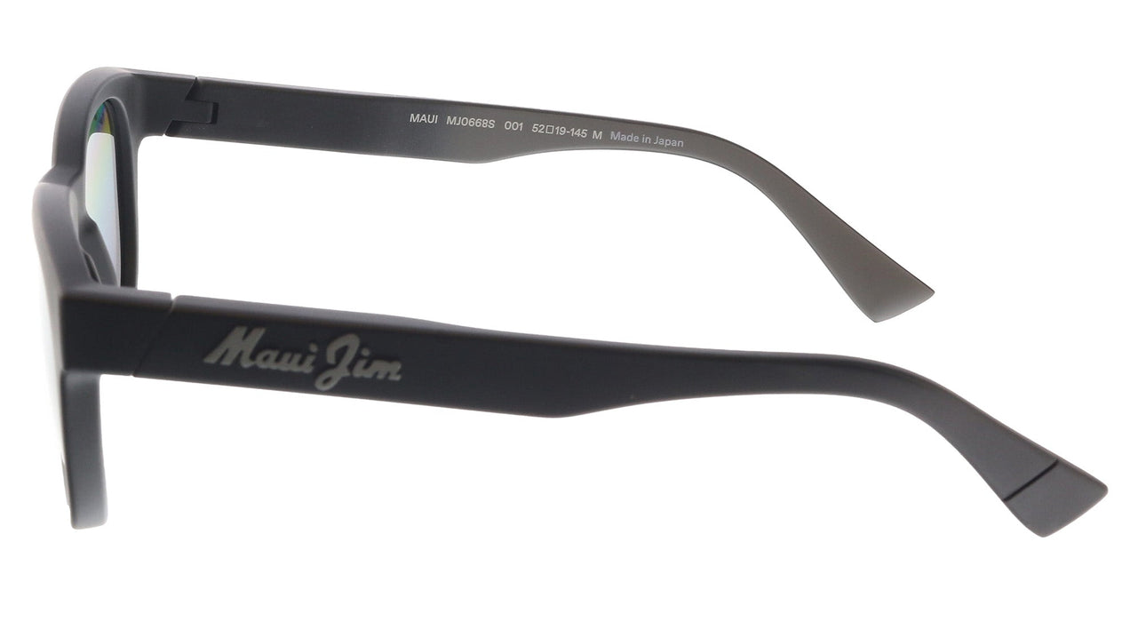 Maui Jim MJ0668S001 Classic Black Round Sunglasses Grey Gradient Polarized