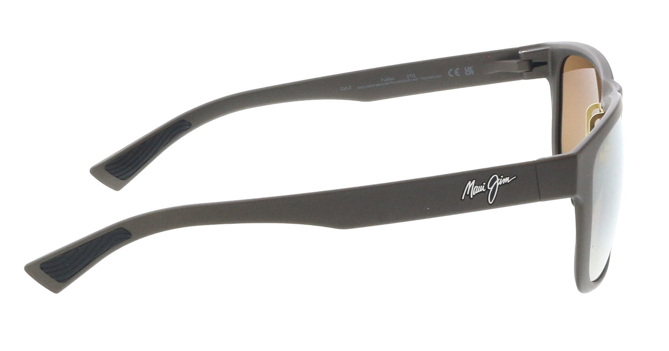 Maui Jim MJ0670S-002 Matte Brown Square Sunglasses Bronze Polarized Lens