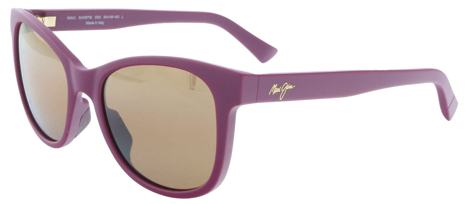 Maui Jim MJ0671S-003 Violet Tortoiseshell Cat-Eye Brown Gradient Polarized