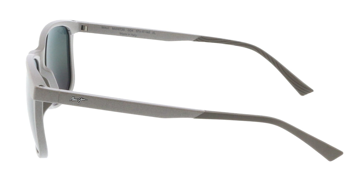 Maui Jim MJ0672S-004 Sleek Matte Grey Rectangular Sunglasses for Men