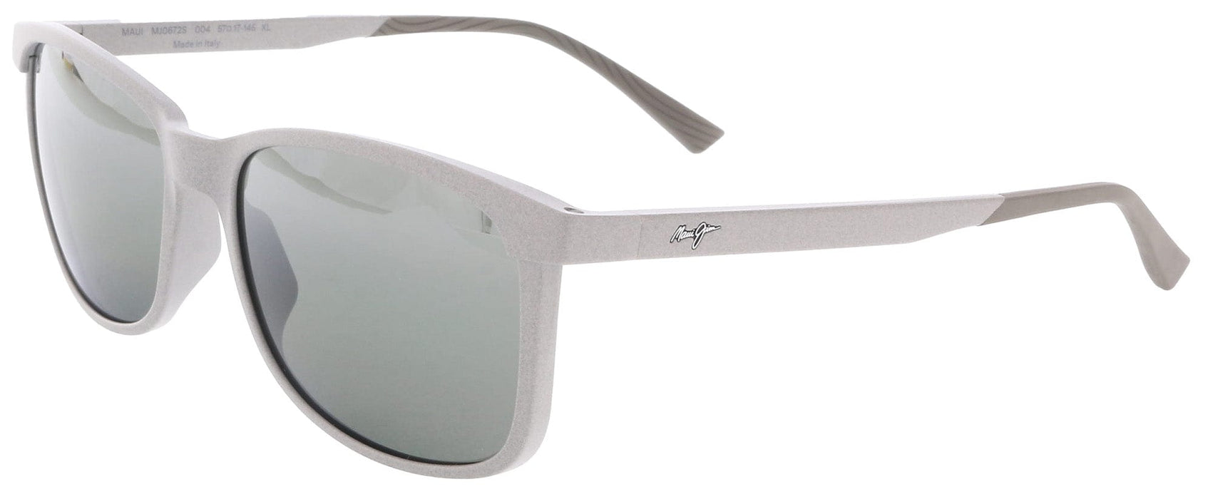Maui Jim MJ0672S-004 Sleek Matte Grey Rectangular Sunglasses for Men