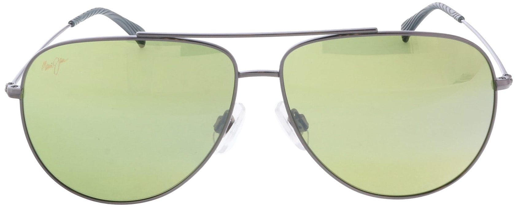Maui Jim MJ0674S-002 Timeless Silver Aviator Gradient Green Polarized