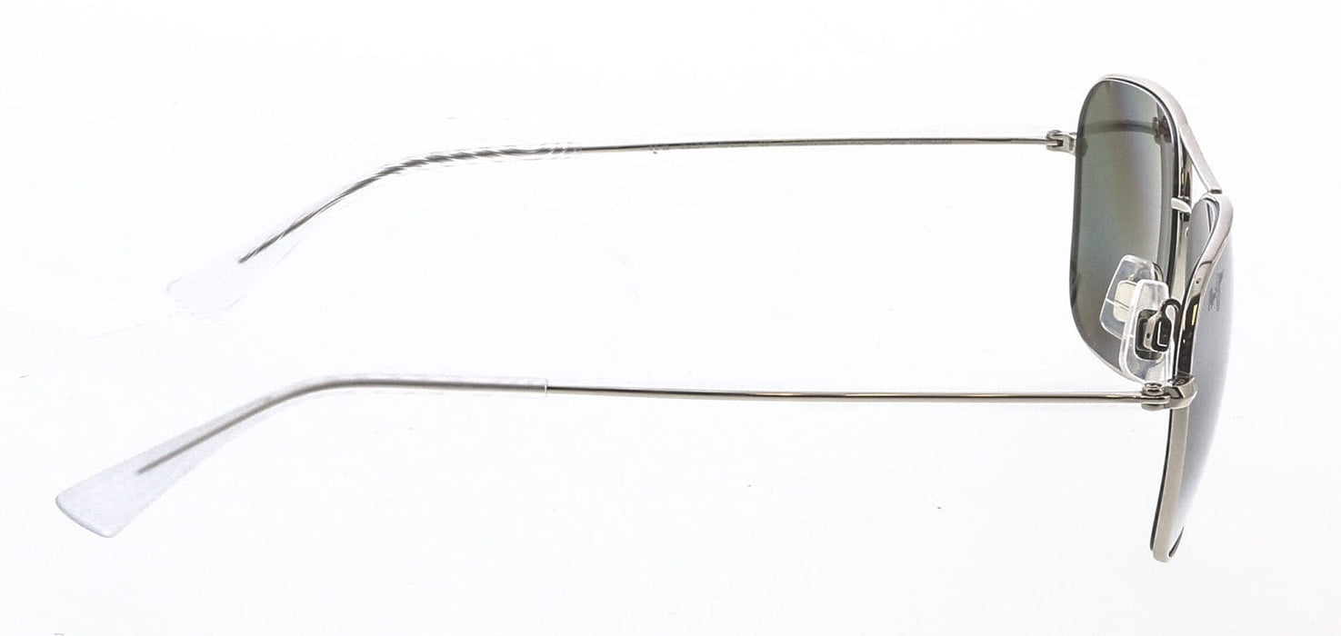 Maui Jim MJ0675S-001 Sleek Silver Aviator Gradient Grey Polarized