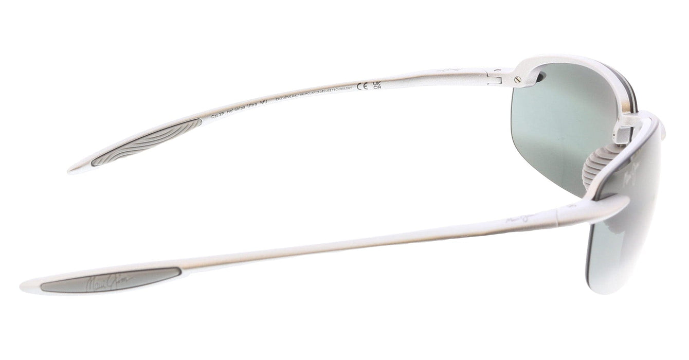 Maui Jim MJ0676S-002 Sporty Silver Rimless Grey Maui Ultra Lenses