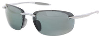 Maui Jim MJ0676S-002 Sporty Silver Rimless Grey Maui Ultra Lenses