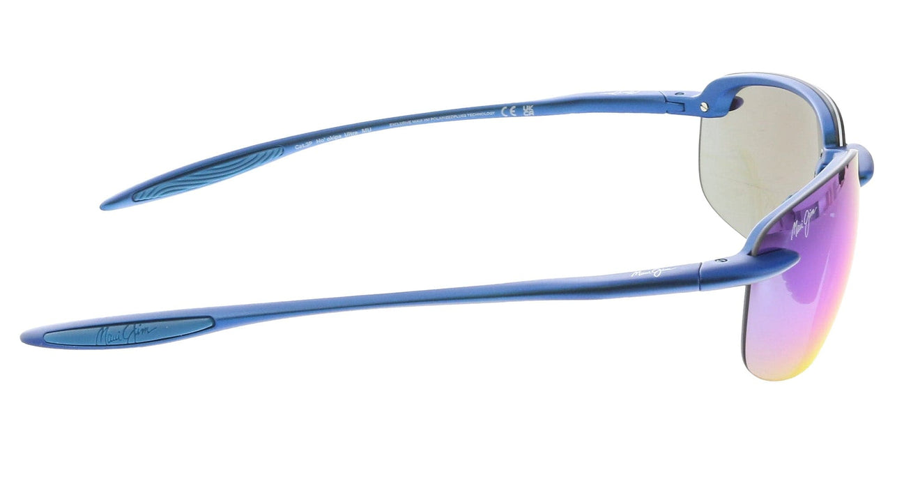 Maui Jim MJ0676S-003 Sleek Blue Rimless Sports Blue Mirror Lenses
