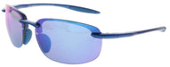 Maui Jim MJ0676S-003 Sleek Blue Rimless Sports Blue Mirror Lenses