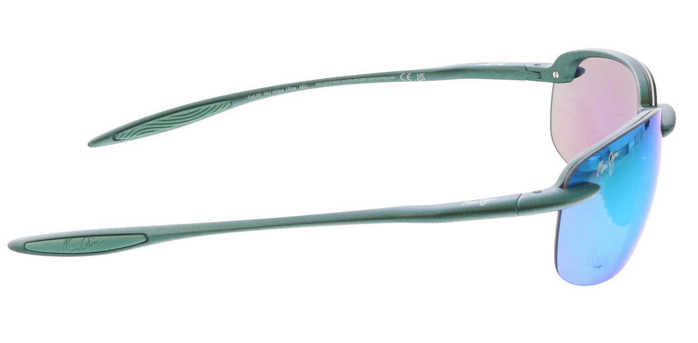 Maui Jim MJ0676S-004 Sleek Matte Green Rimless Green Mirror Polarized