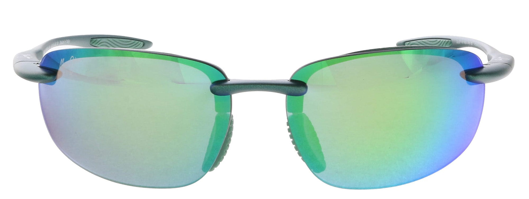 Maui Jim MJ0676S-004 Sleek Matte Green Rimless Green Mirror Polarized