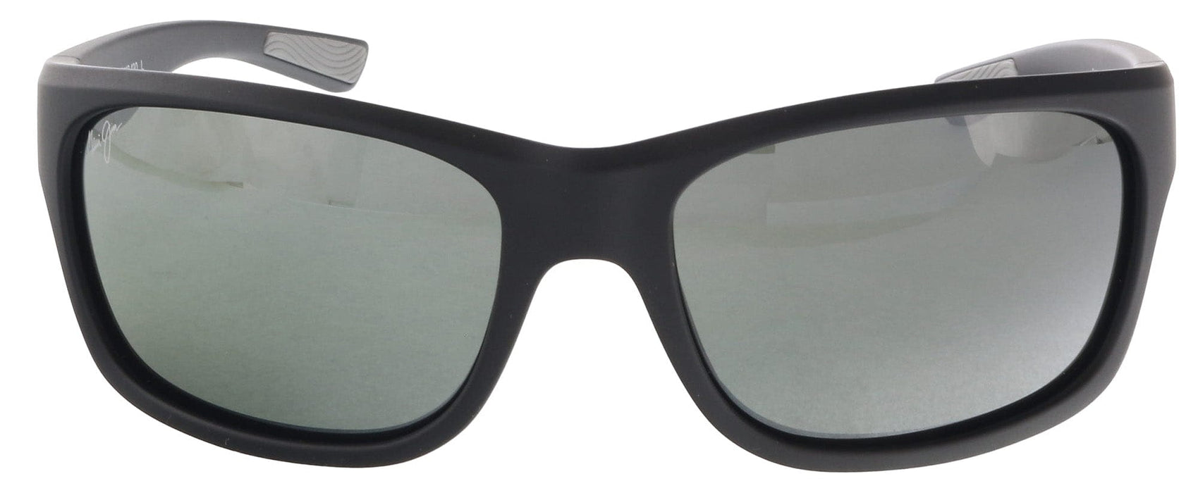 Maui Jim MJ0681S-001 Sleek Matte Black Wrap Grey Polarized