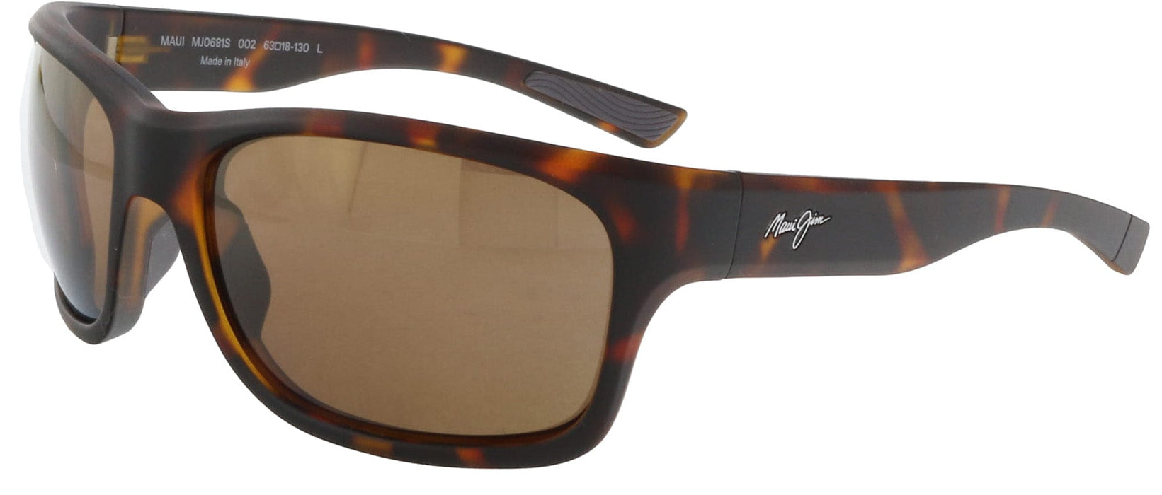 Maui Jim MJ0681S-002 Sleek Havana Wrap Bronze Polarized