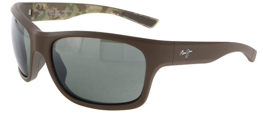 Maui Jim MJ0681S-004 Elegant Matte Brown Wrap Grey Polarized