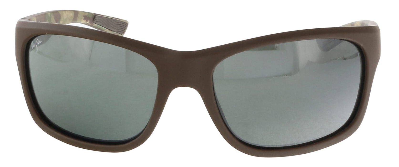 Maui Jim MJ0681S-004 Elegant Matte Brown Wrap Grey Polarized