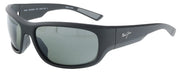 Maui Jim MJ0682S-001 Sleek Black Rectangular Wrap Gradient Grey Polarized