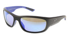 Maui Jim MJ0682S-003 Bold Black Wrap Blue Hawaii Polarized Mirrors