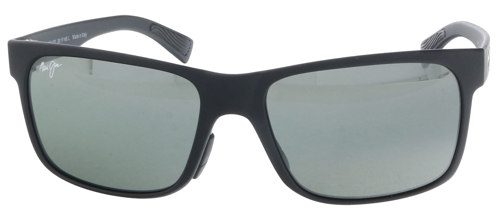 Maui Jim MJ0683S-001 Sleek Matte Black Square Grey Polarized Glass