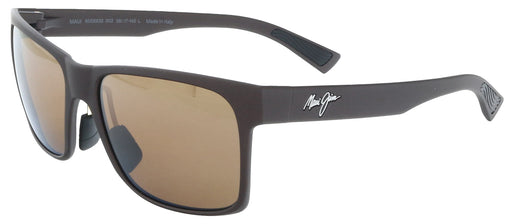 Maui Jim MJ0683S-002 Sleek Matte Black Square Brown SuperThin Polarized