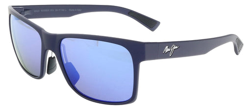 Maui Jim MJ0683S-003 Matte Blue Frame Square Blue Hawaii Mirror Lens