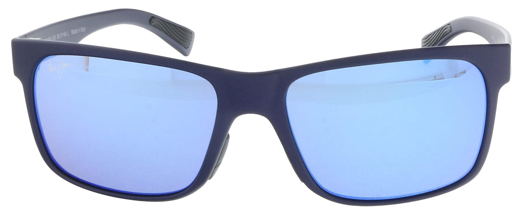 Maui Jim MJ0683S-003 Matte Blue Frame Square Blue Hawaii Mirror Lens