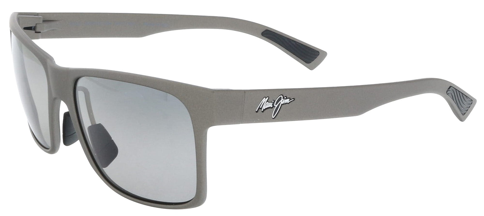 Maui Jim MJ0683S-004 Charcoal Matte Square Sunglasses Polarized Grey Lenses
