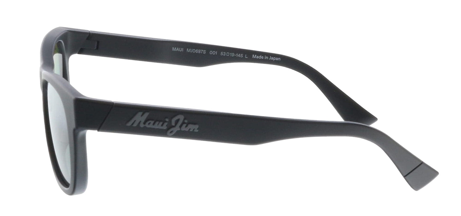 Maui Jim MJ0687S-001 Modern Matte Black Square Sunglasses Grey Gradient