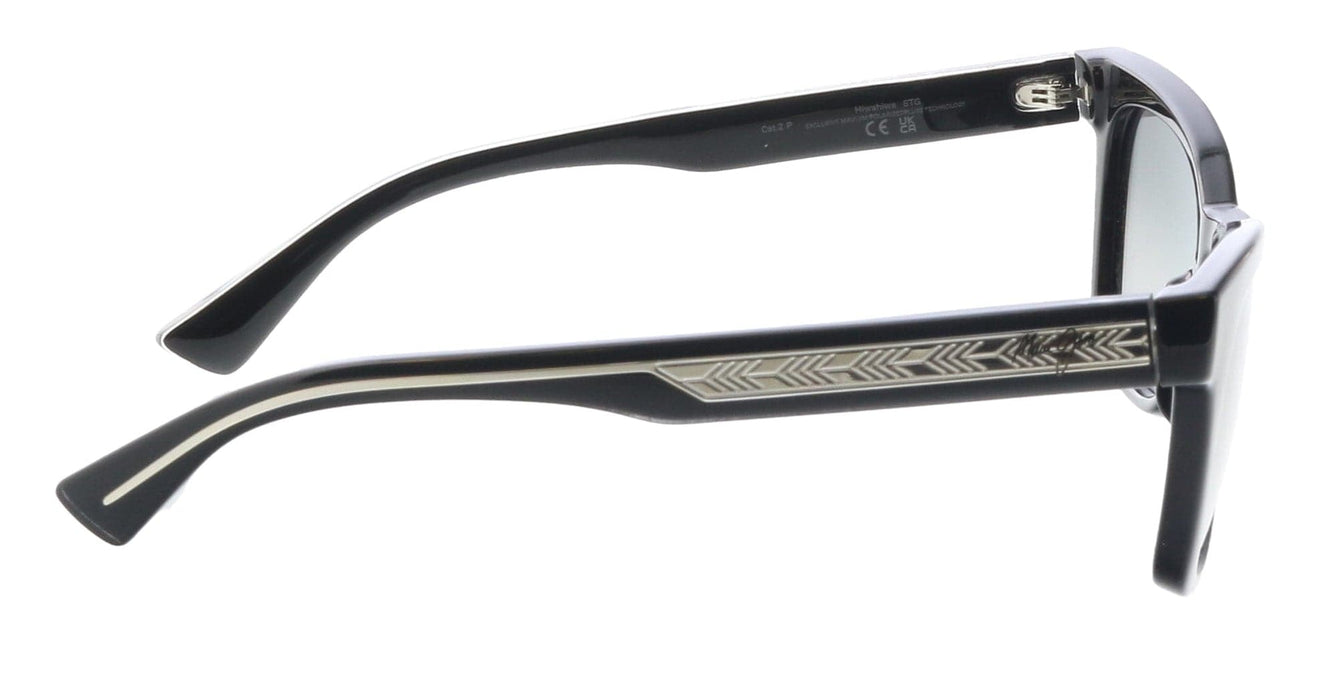 Maui Jim MJ0689S-001 Sleek Black Butterfly Sunglasses Grey Polarized Lenses