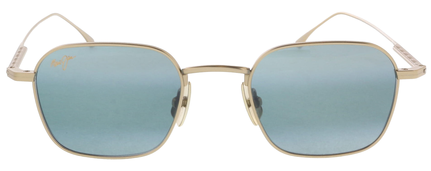 Maui Jim MJ0690S-001 Refined Square Titanium Sunglasses in Matte Light Gold