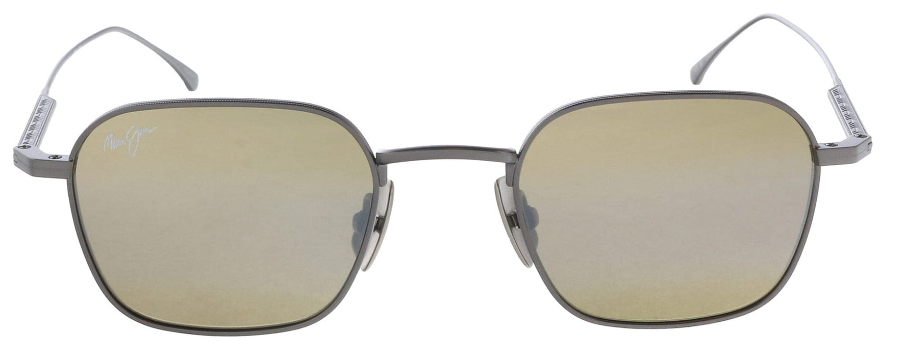 Maui Jim MJ0690S-002 Gunmetal Titanium Square Sunglasses Brown Polarized
