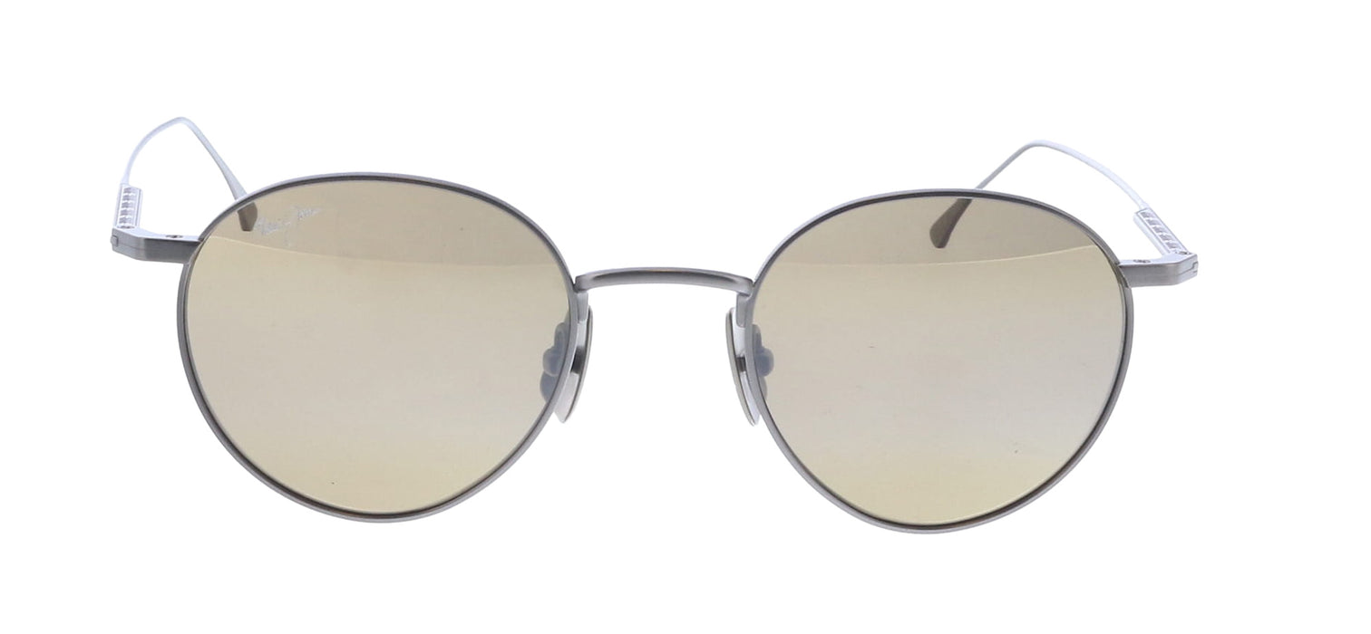 Maui Jim MJ0691S-002 Matte Dark Ruthenium Round Titanium Sunglasses HCL