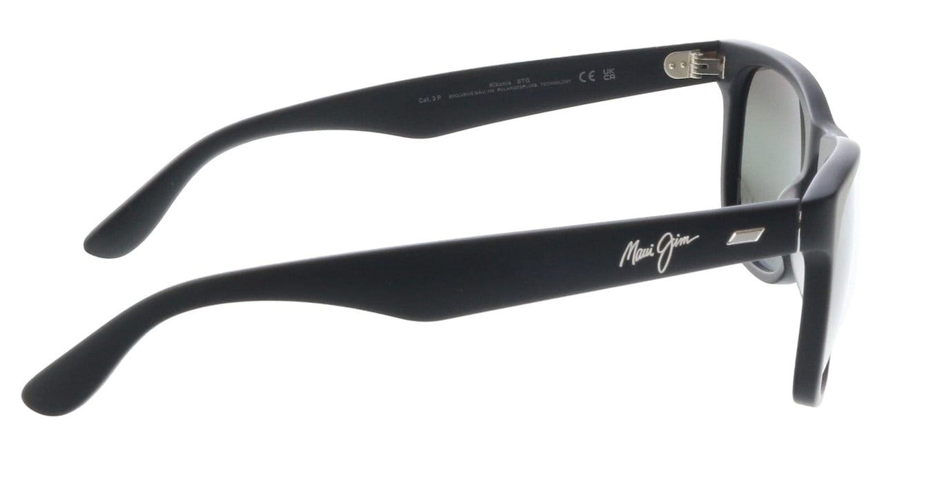 Maui Jim MJ0692S-001 Classic Matte Black Square Sunglasses Grey Polarized
