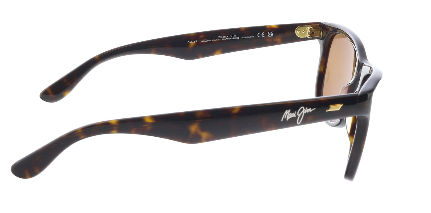 Maui Jim MJ0692S-002 Shiny Dark Havana Square Acetate Sunglasses Bronze